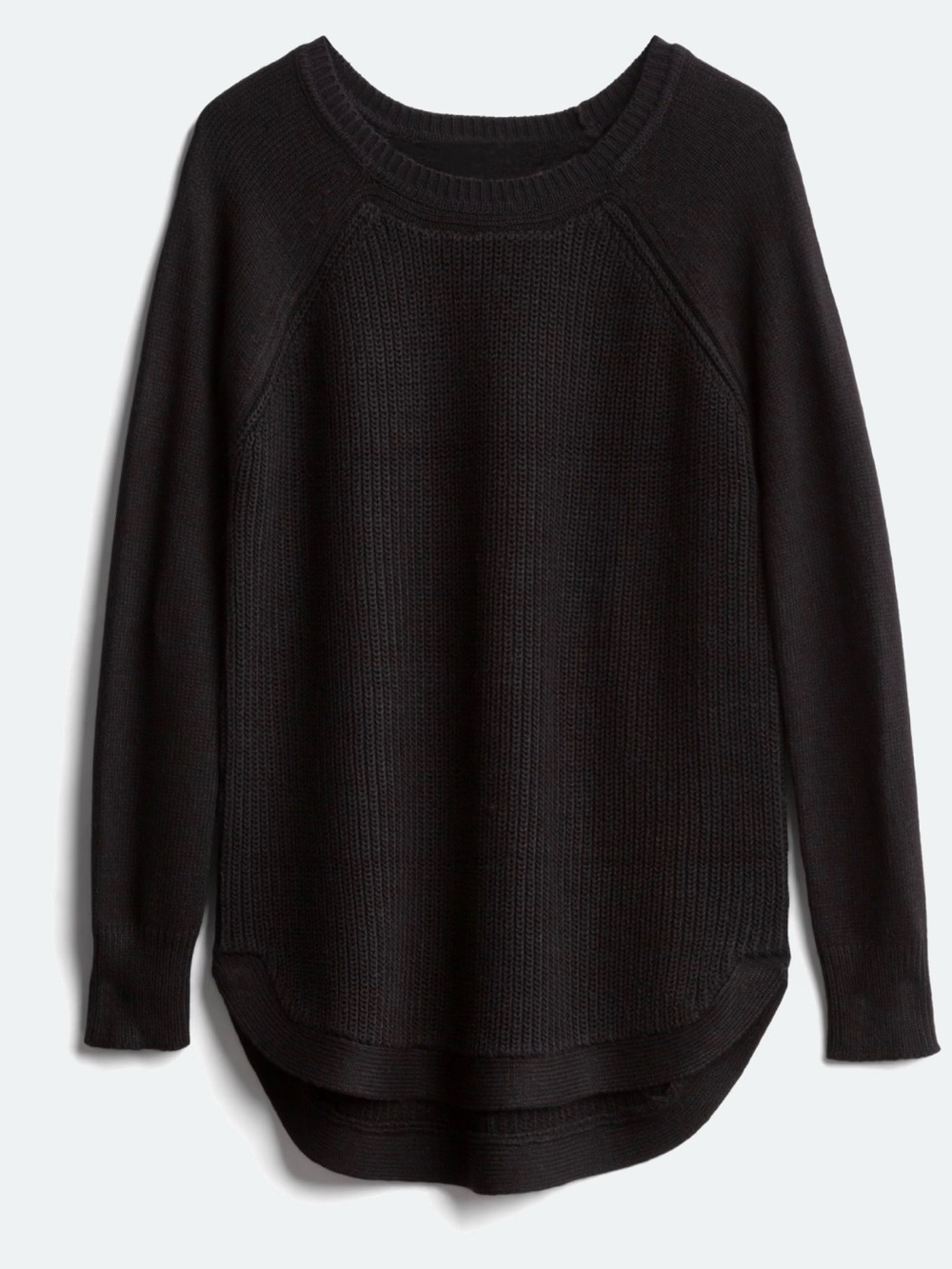RD Style Black Crew Neck Knit Sweater, XL